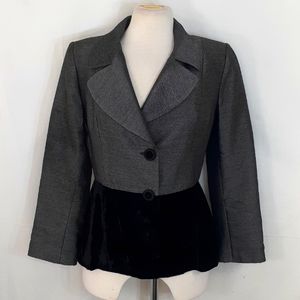 Jacques Fath Paris silver and black blazer jacket size 6